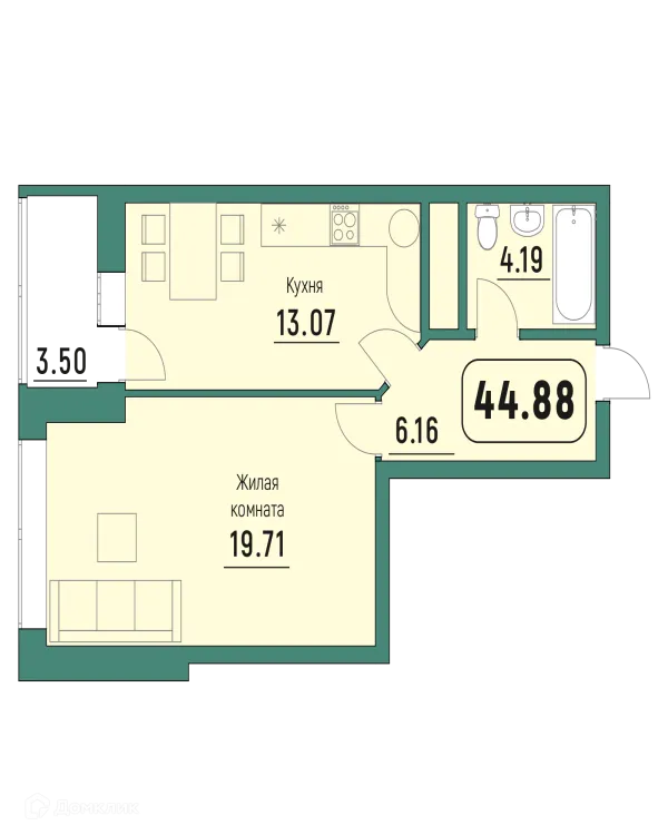 Квартира в ЖК "Куба"