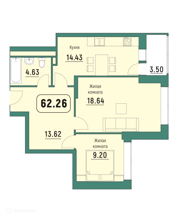 Квартира в ЖК "Куба"