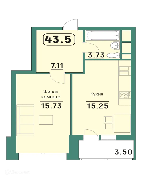 Квартира в ЖК "Куба"