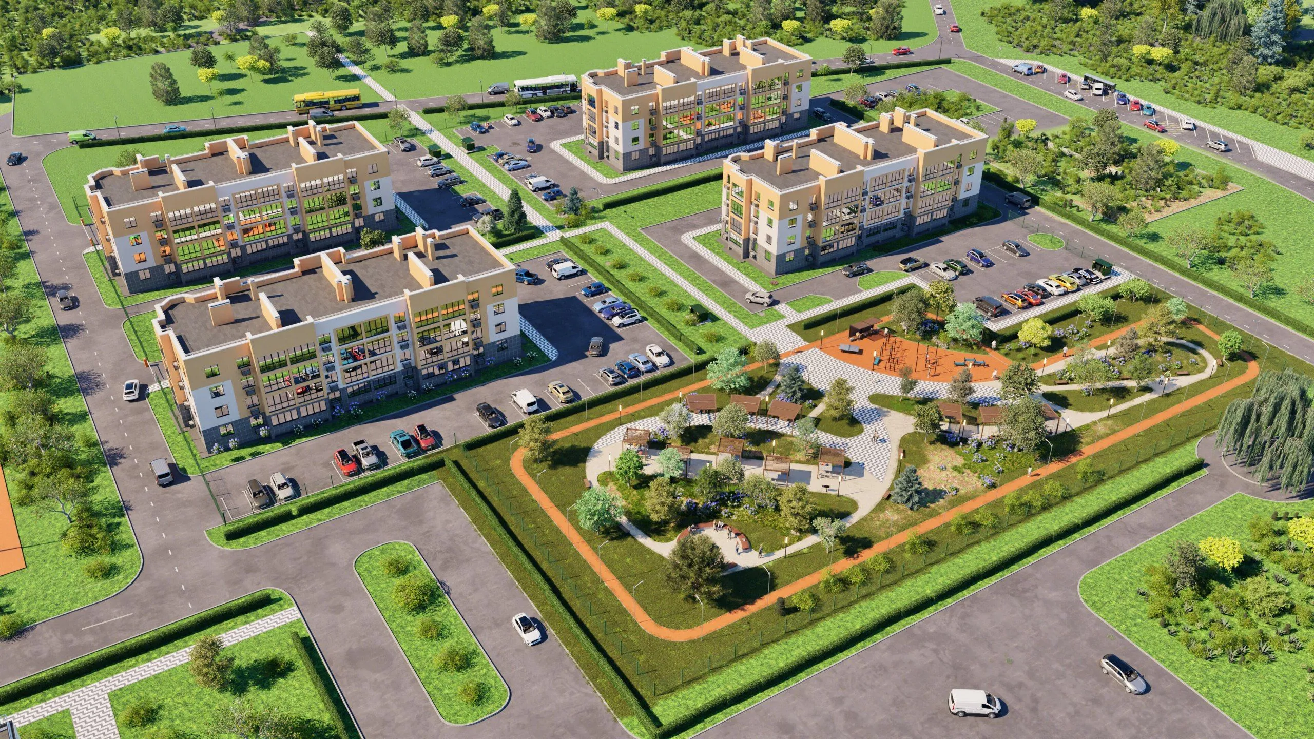 Планировка 2-комнатной квартиры 59.61 м² в ЖК ЖК СВОИ, г. Калуга — фото 1