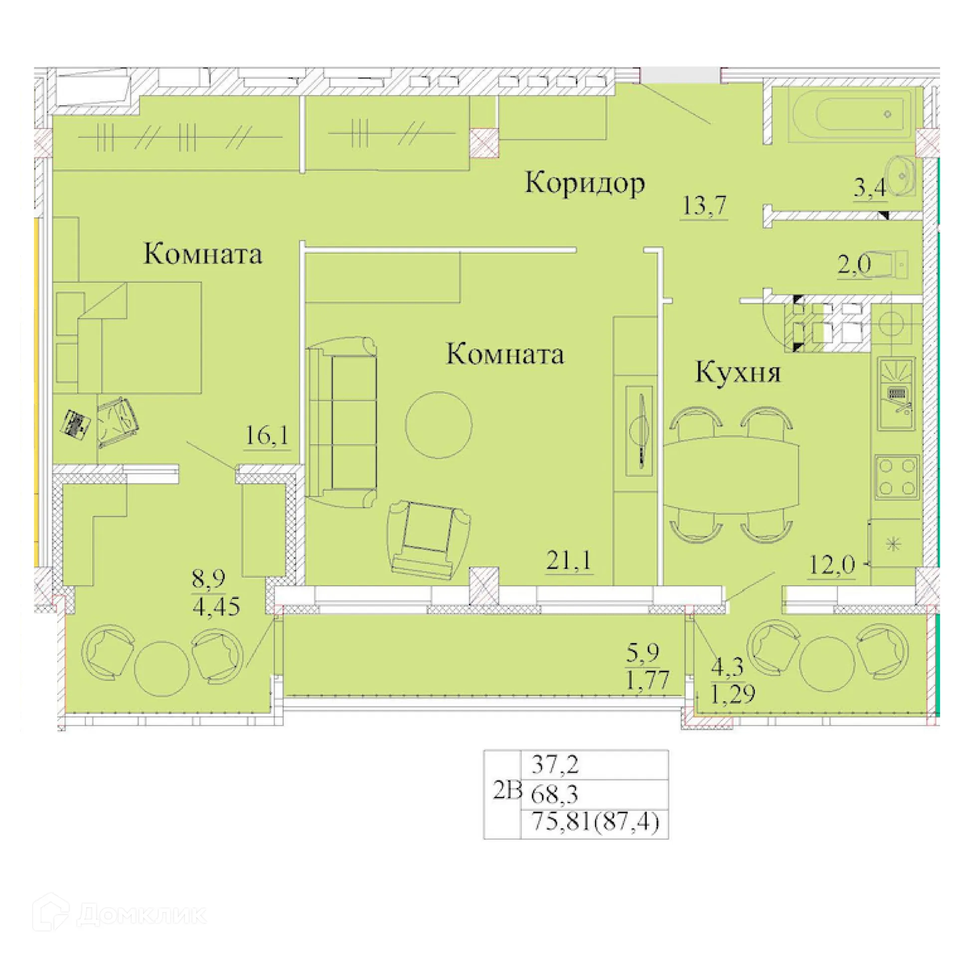 Фото квартиры в ЖК Капучино