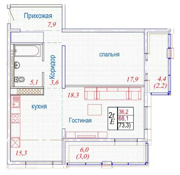 Фото квартиры в ЖК Мкр Северный