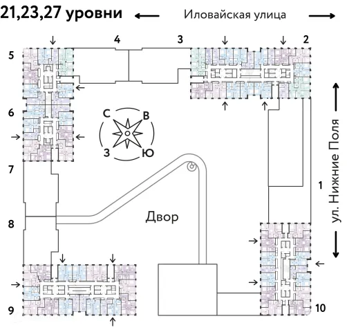 Планировка Студия в ЖК СТРАНА.ЗАРЕЧНАЯ