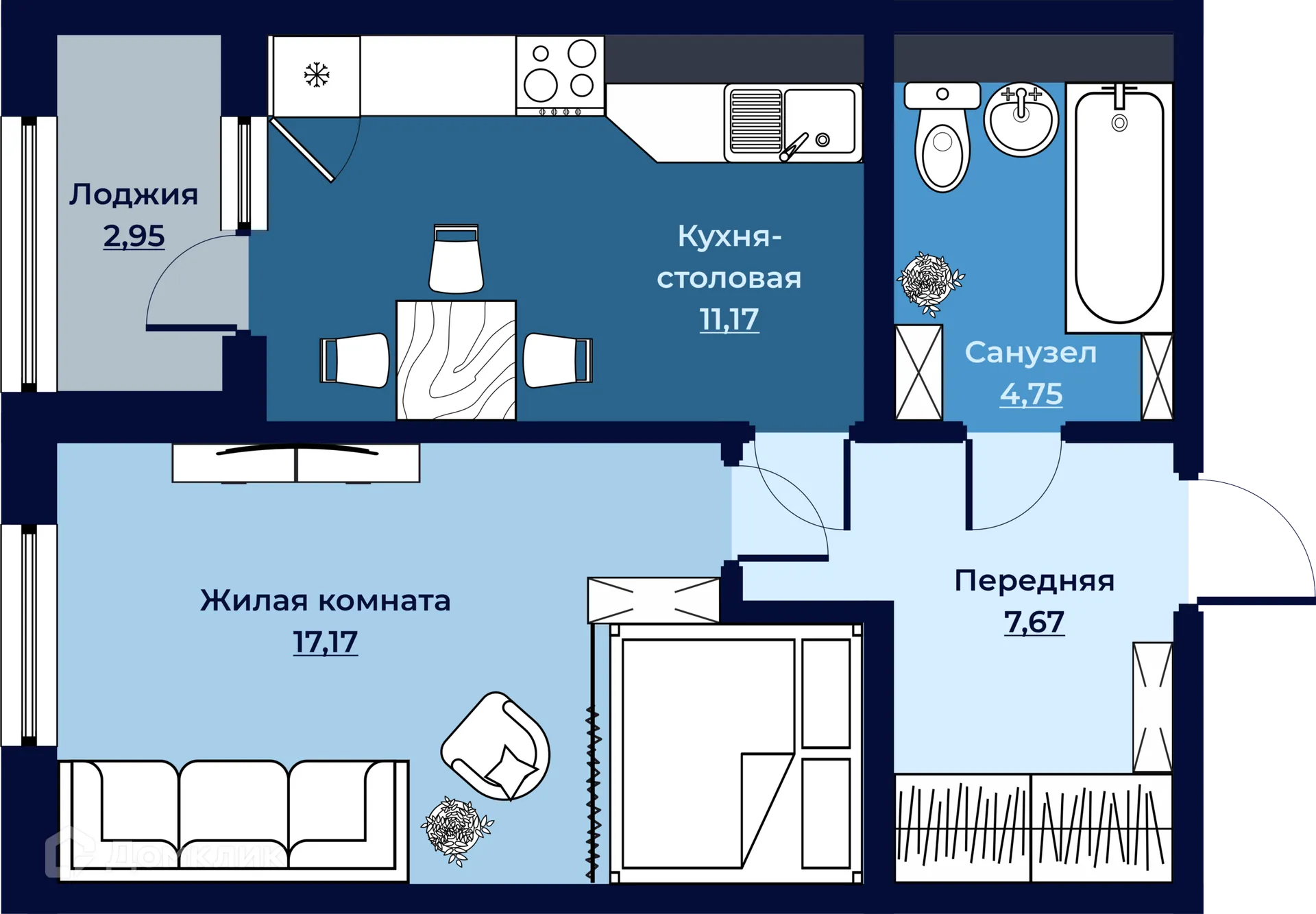 Фото квартиры в ЖК ОЛИМП