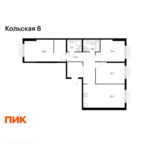 Квартира в ЖК Кольская 8