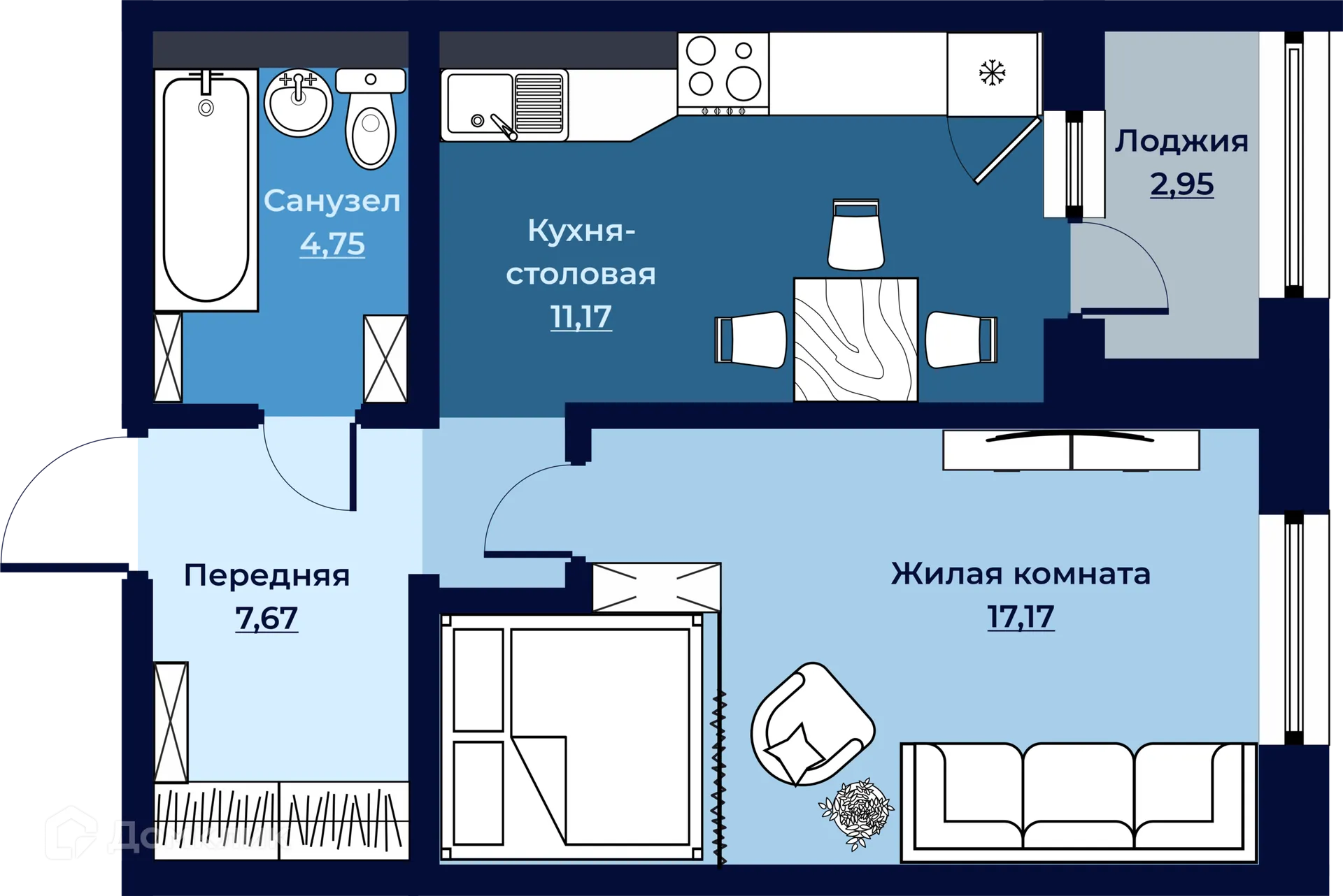 Фото квартиры в ЖК ОЛИМП