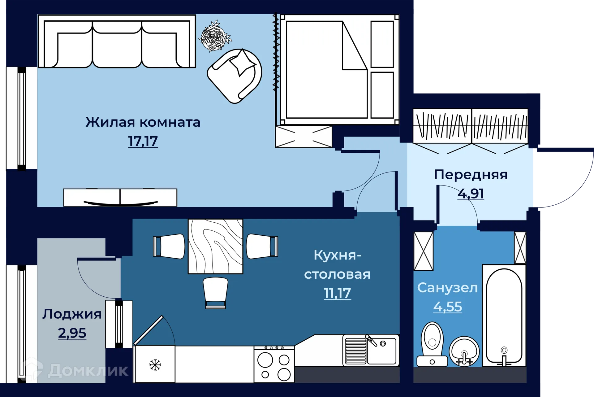 Фото квартиры в ЖК ОЛИМП