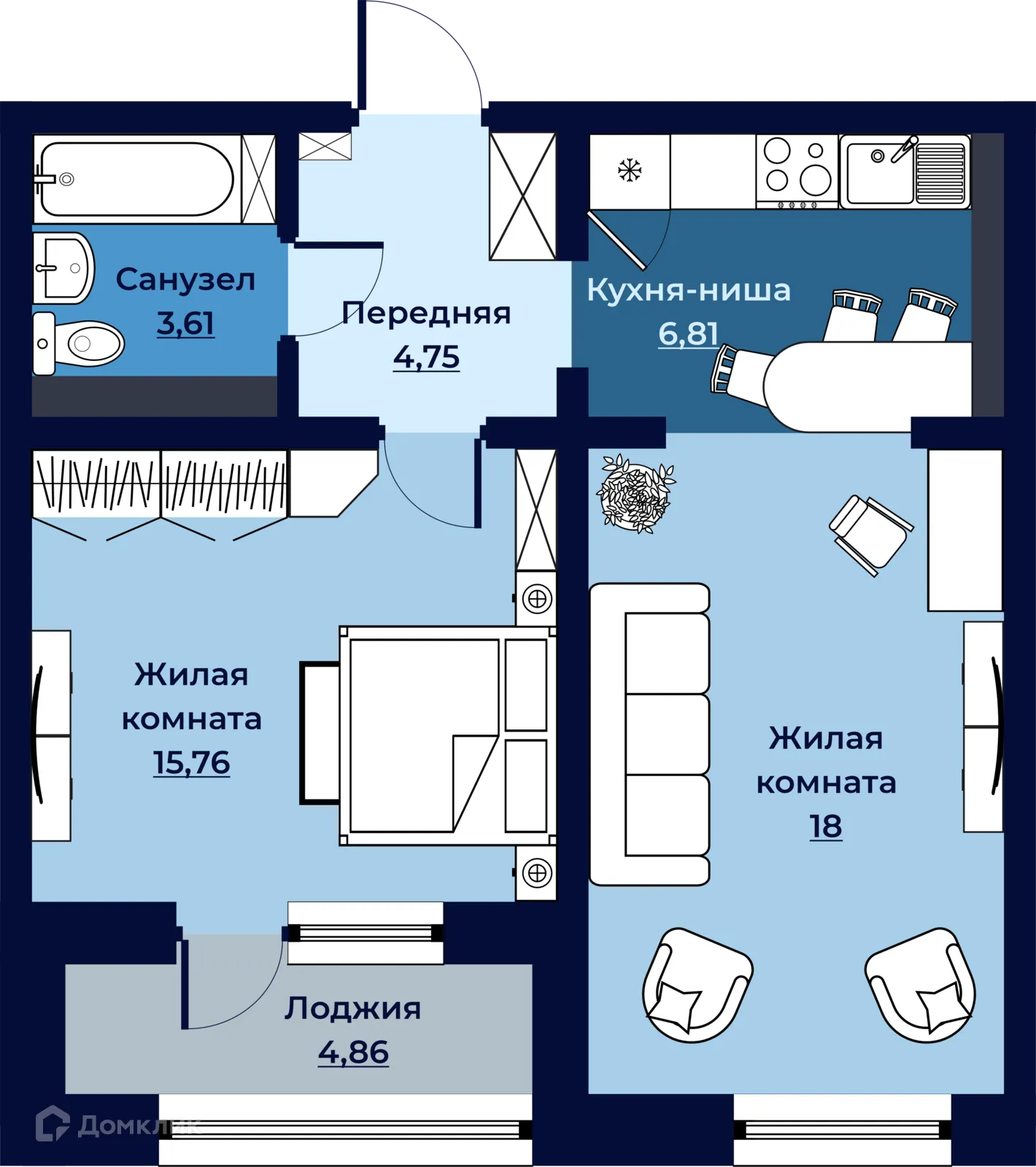 Фото квартиры в ЖК ОЛИМП