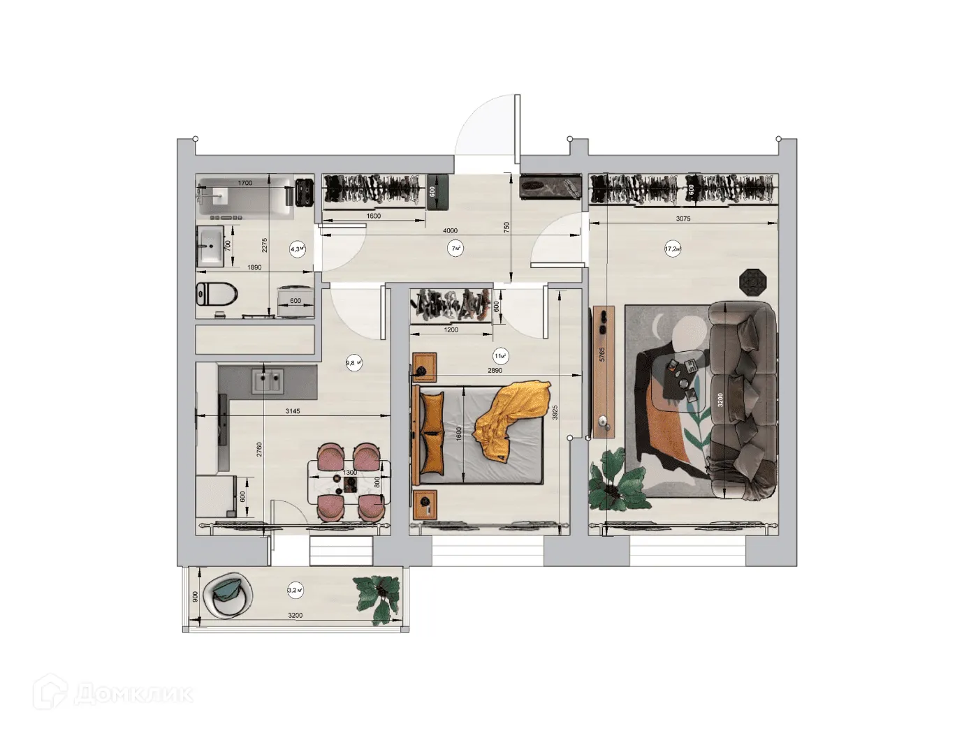 Фото квартиры в ЖК "Верхний бульвар"