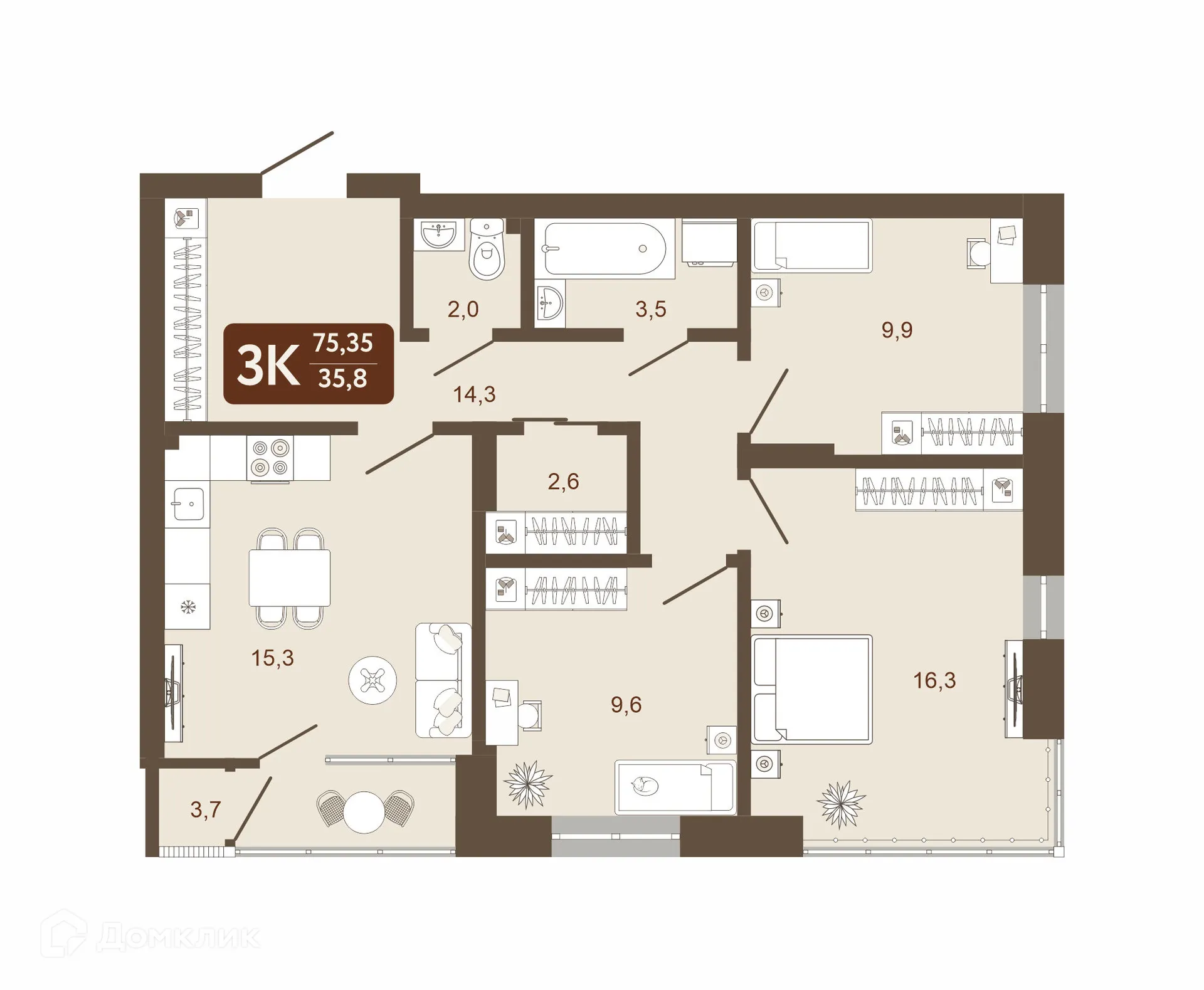 Фото квартиры в ЖК Наследие