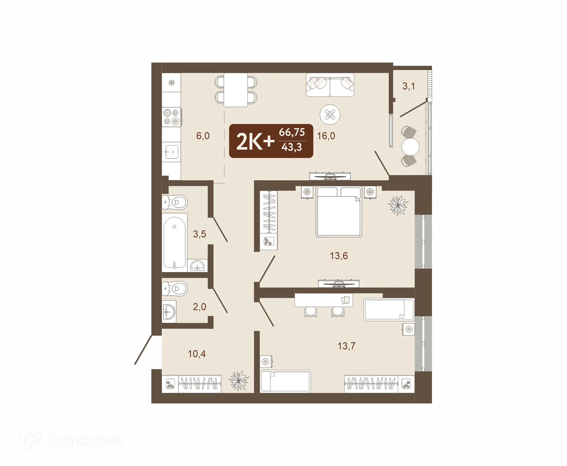 Фото квартиры в ЖК Наследие