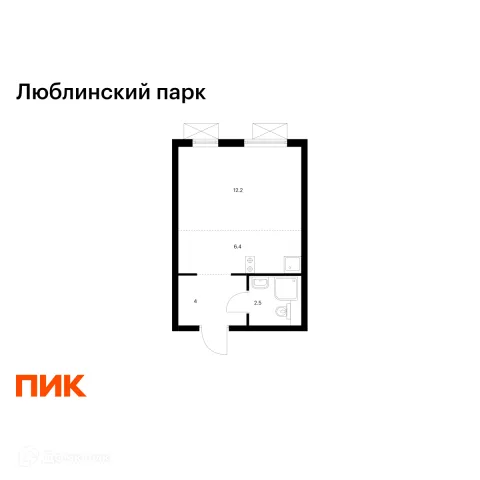 Планировка Студия в ЖК Люблинский парк