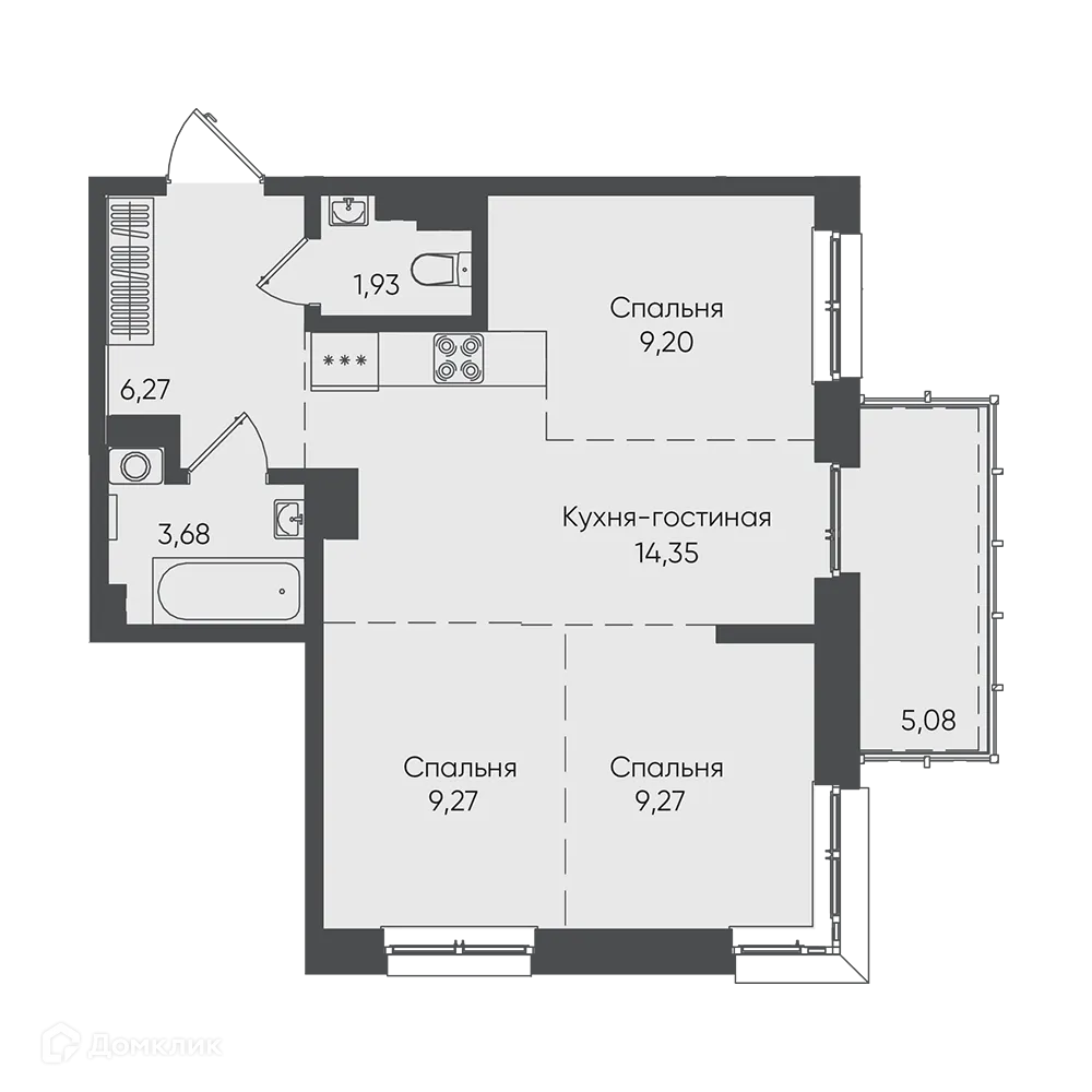 Фото квартиры в ЖК "Новые горизонты на Пушкина"