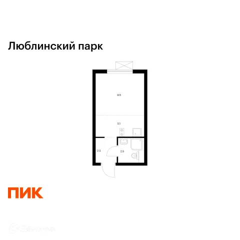 Планировка Студия в ЖК Люблинский парк