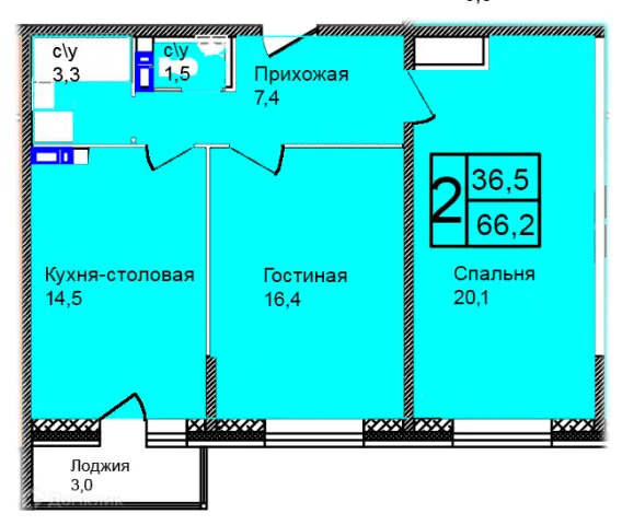 Квартира в Троицкий