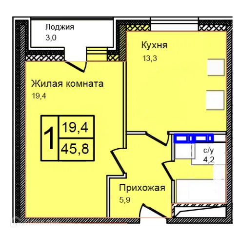 Квартира в Троицкий