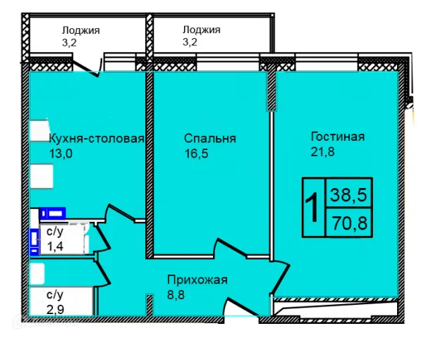 Квартира в Троицкий