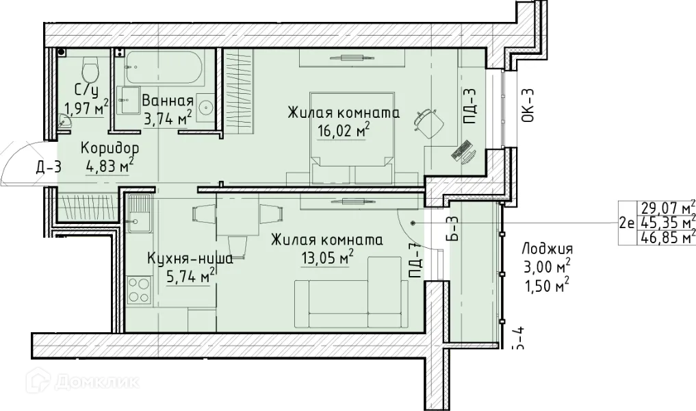 Фото квартиры в ЖК Соловьи
