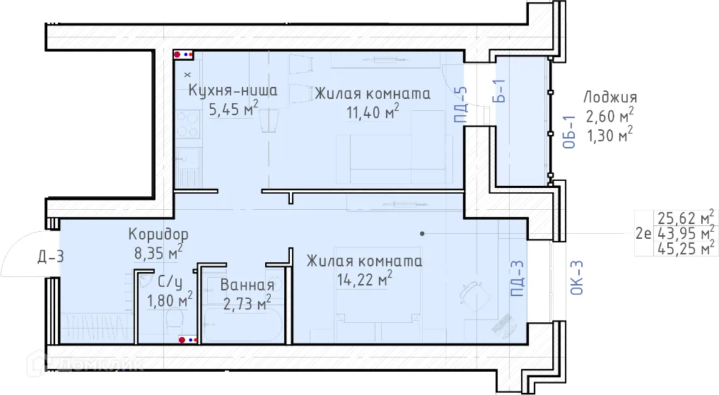 Фото квартиры в ЖК Соловьи