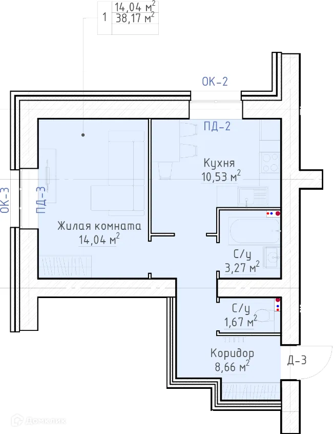 Фото квартиры в ЖК Соловьи