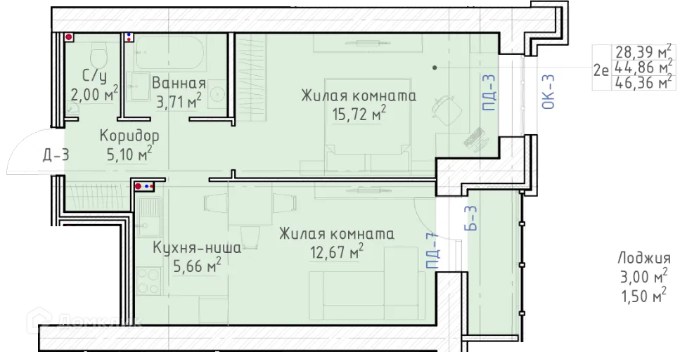 Фото квартиры в ЖК Соловьи