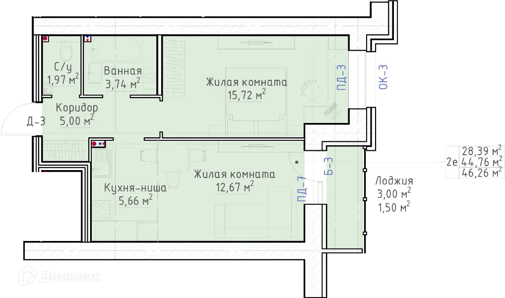 Фото квартиры в ЖК Соловьи