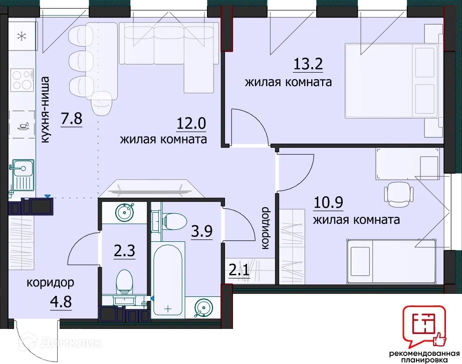 Фото квартиры в ЖК Дом по ул Свободы