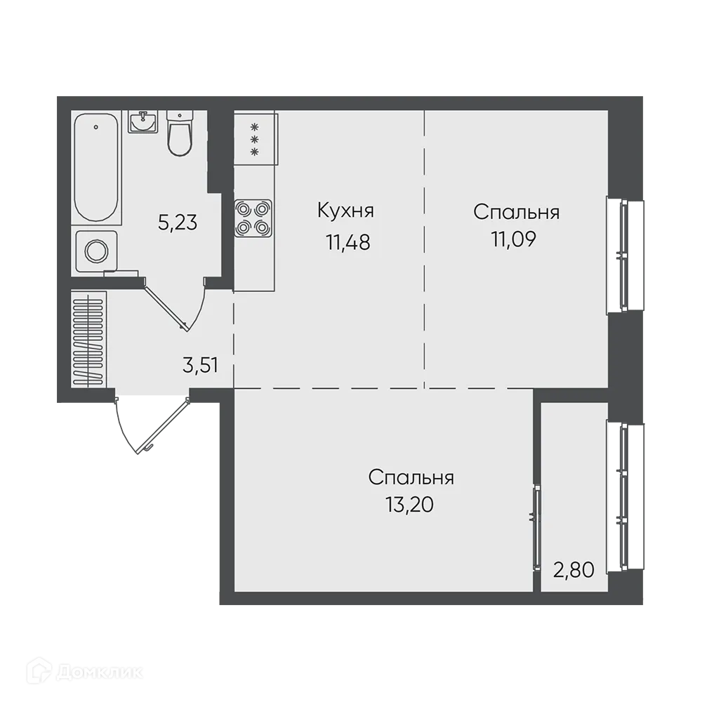 Фото квартиры в ЖК "Новые горизонты на Пушкина"