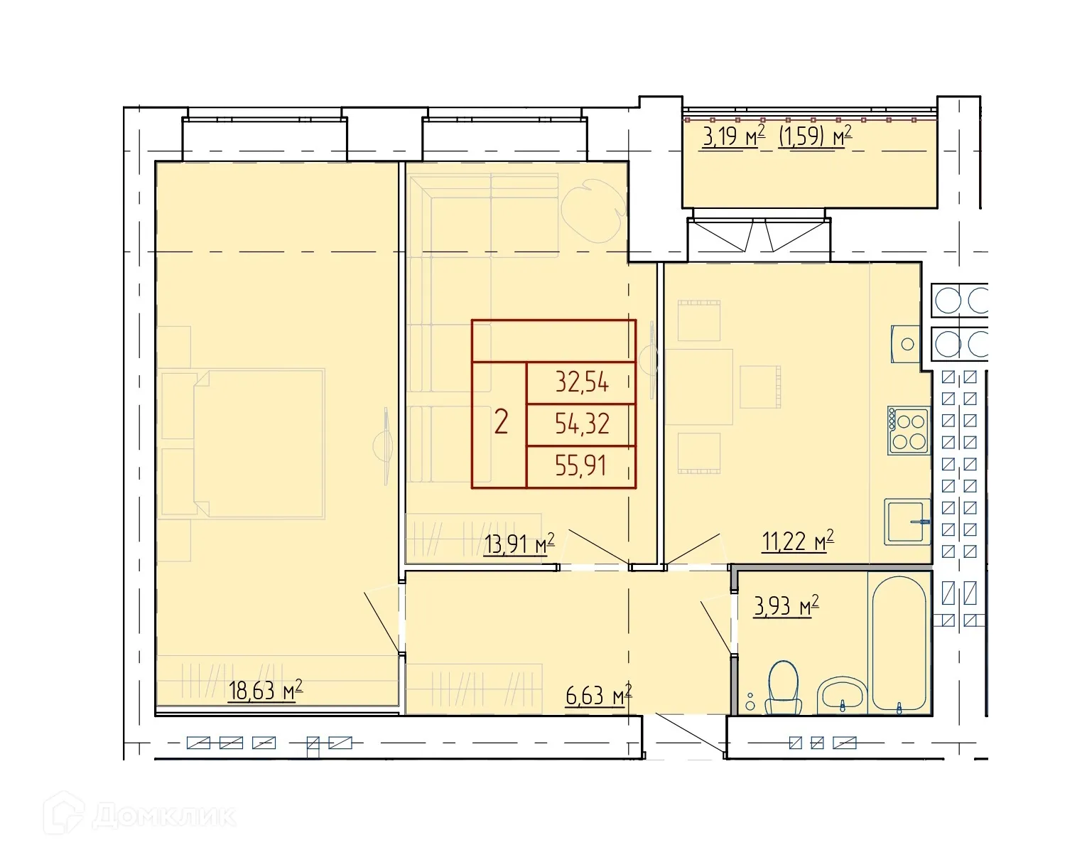 Фото квартиры в ЖК НЕВСКИЙ