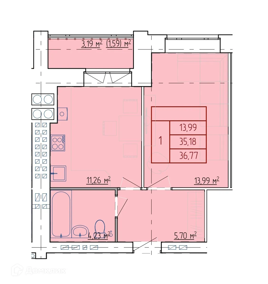 Фото квартиры в ЖК НЕВСКИЙ