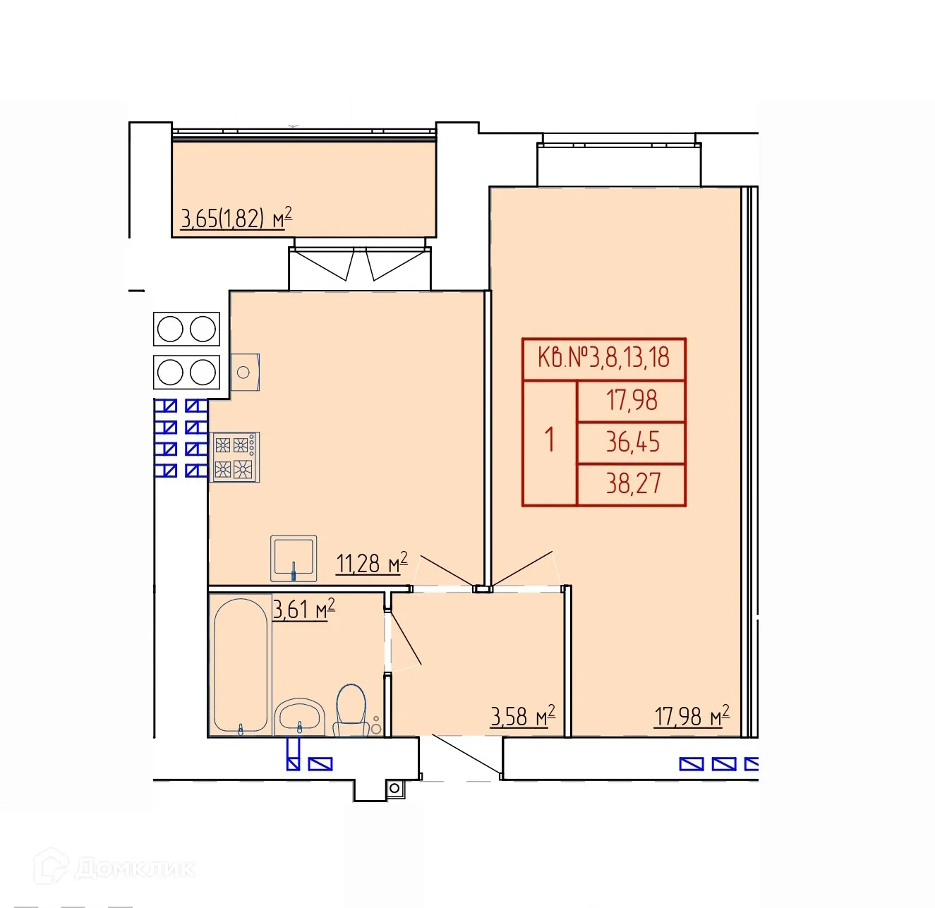 Фото квартиры в ЖК НЕВСКИЙ