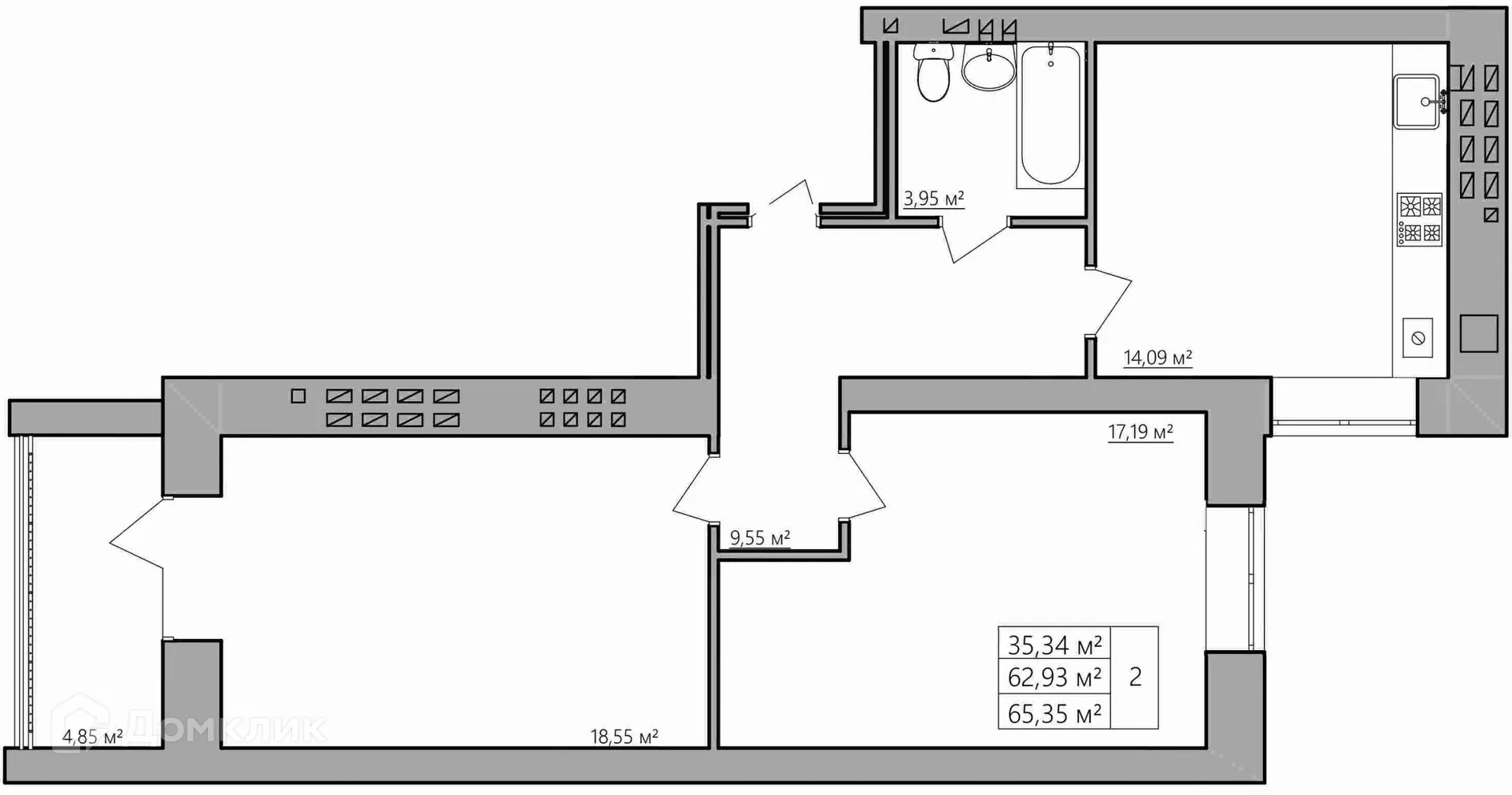 Фото квартиры в ЖК Мирный