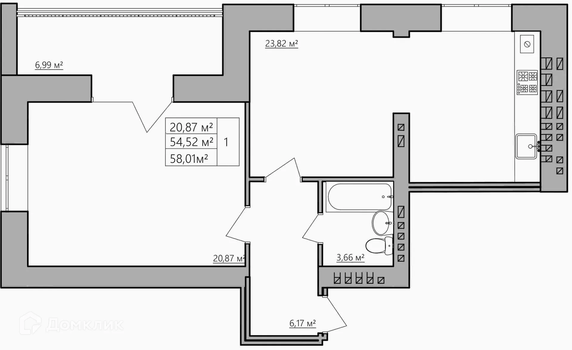 Фото квартиры в ЖК Мирный