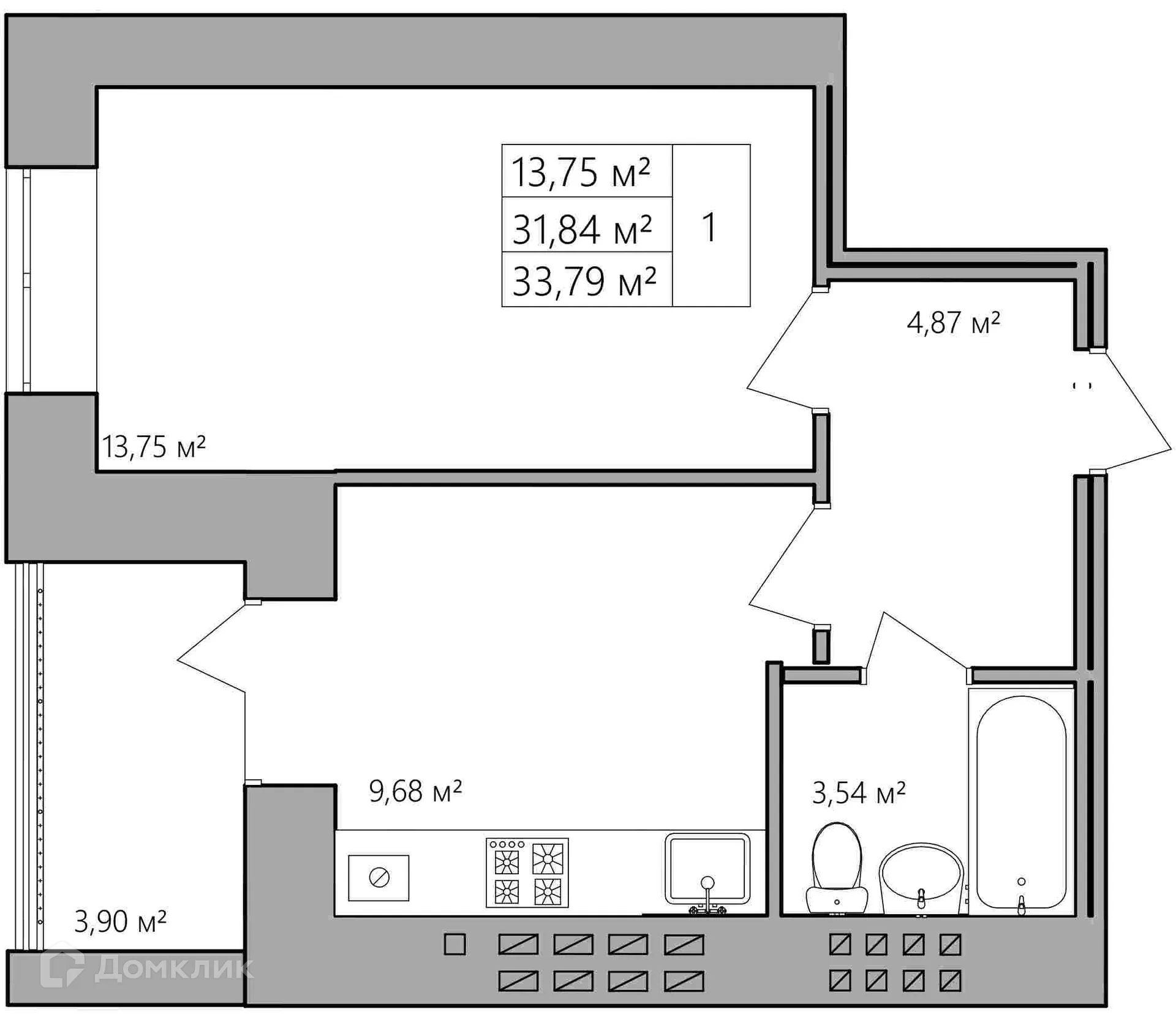 Фото квартиры в ЖК Мирный