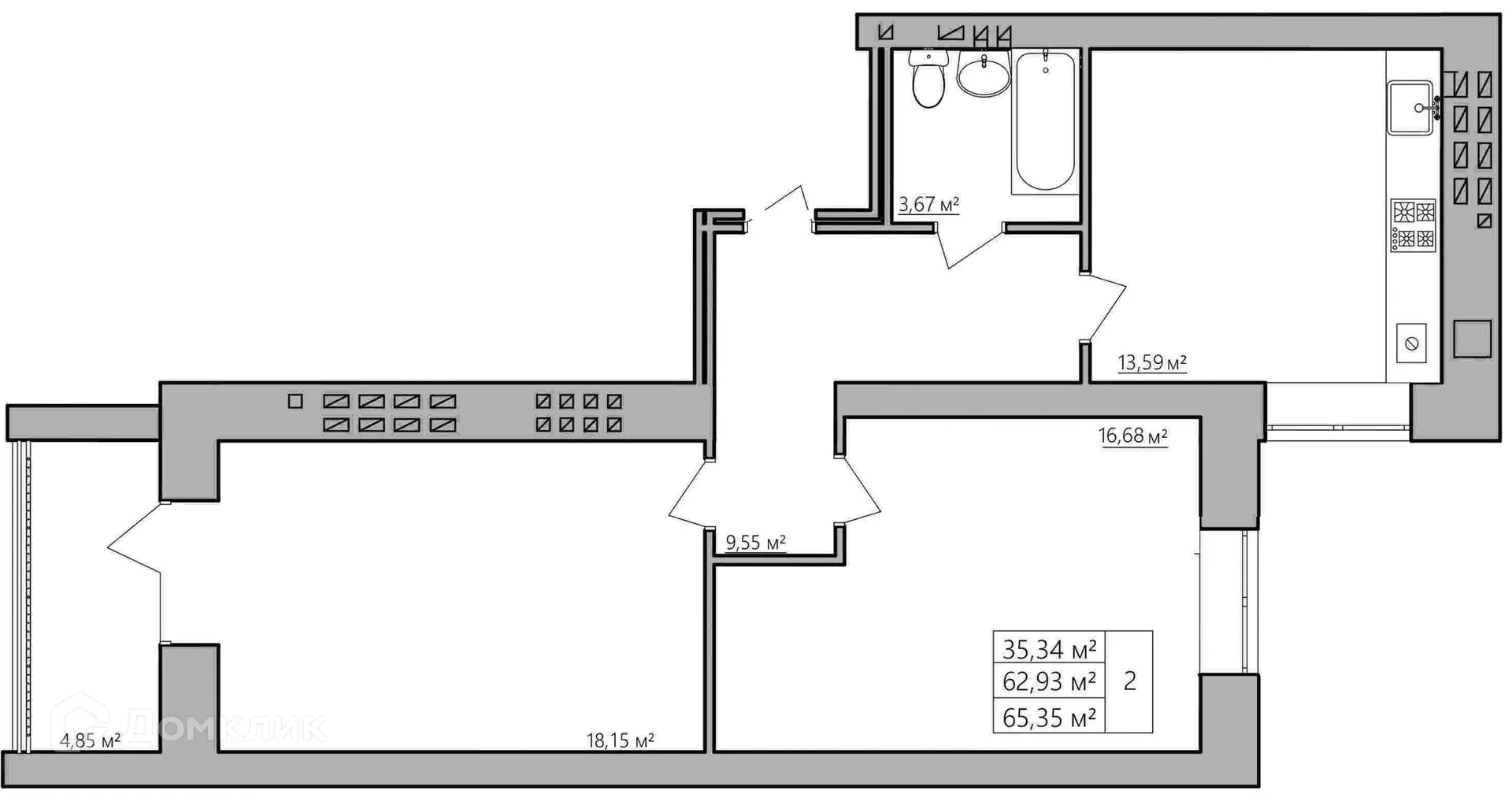Фото квартиры в ЖК Мирный