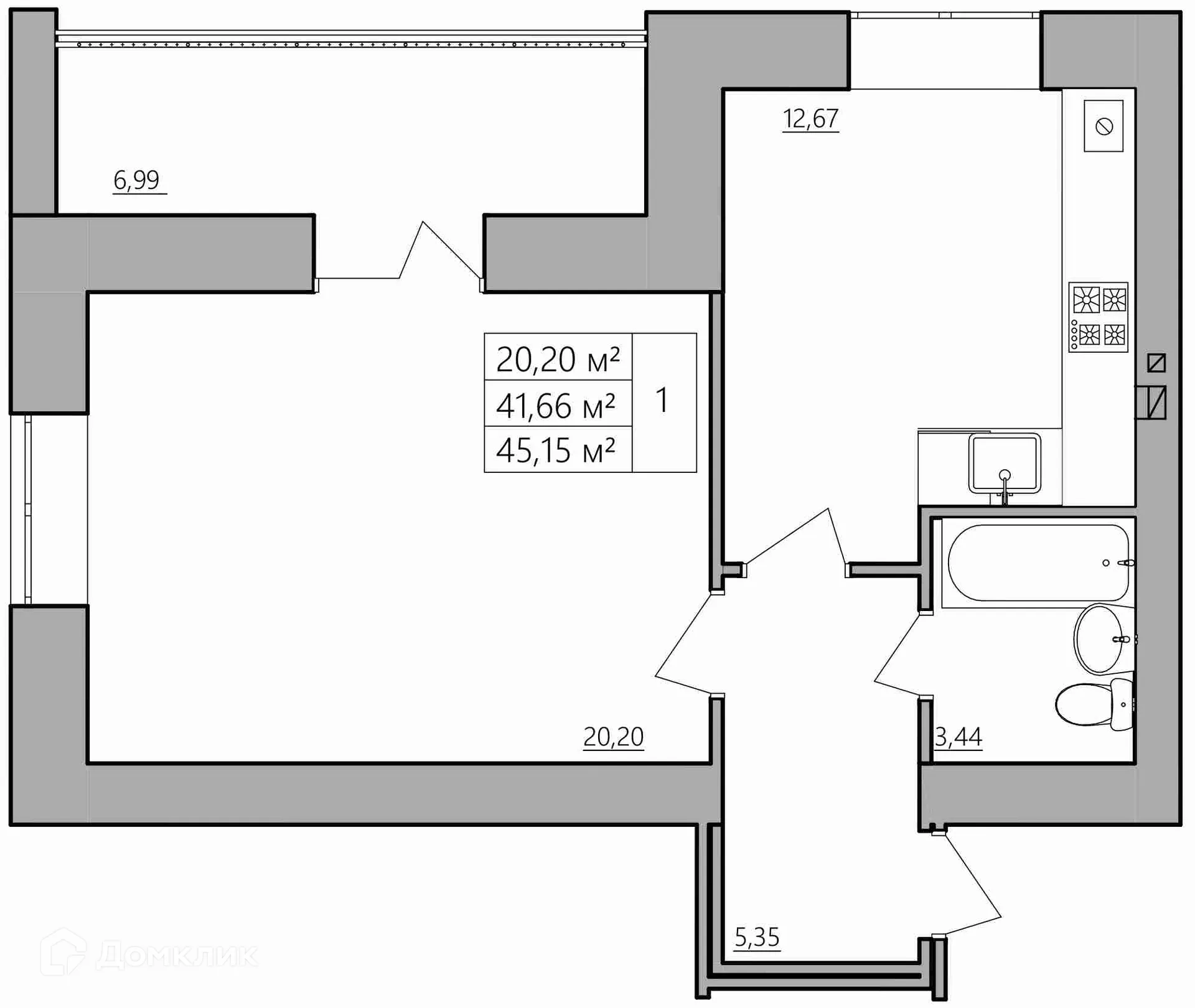 Фото квартиры в ЖК Мирный