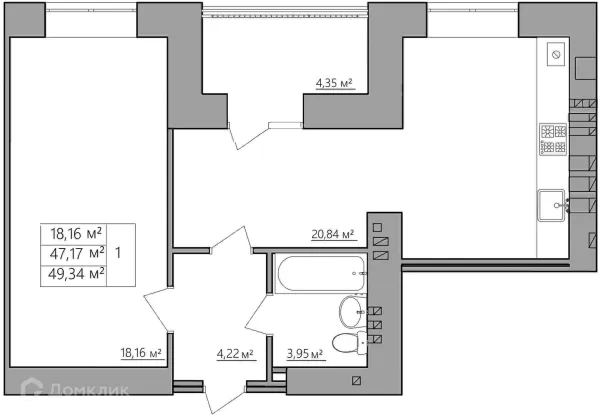 Квартира в ЖК Мирный