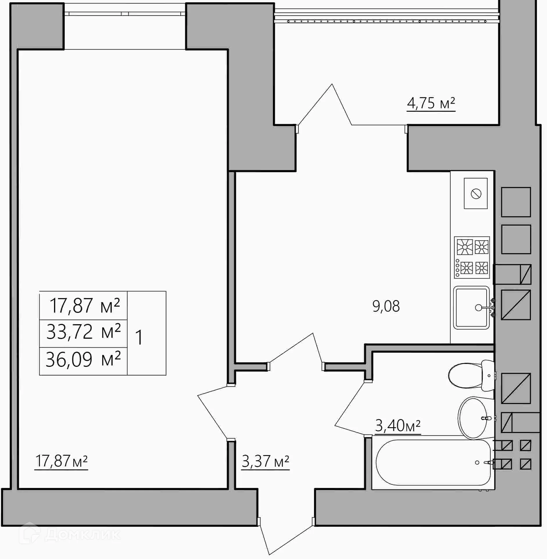 Фото квартиры в ЖК Мирный