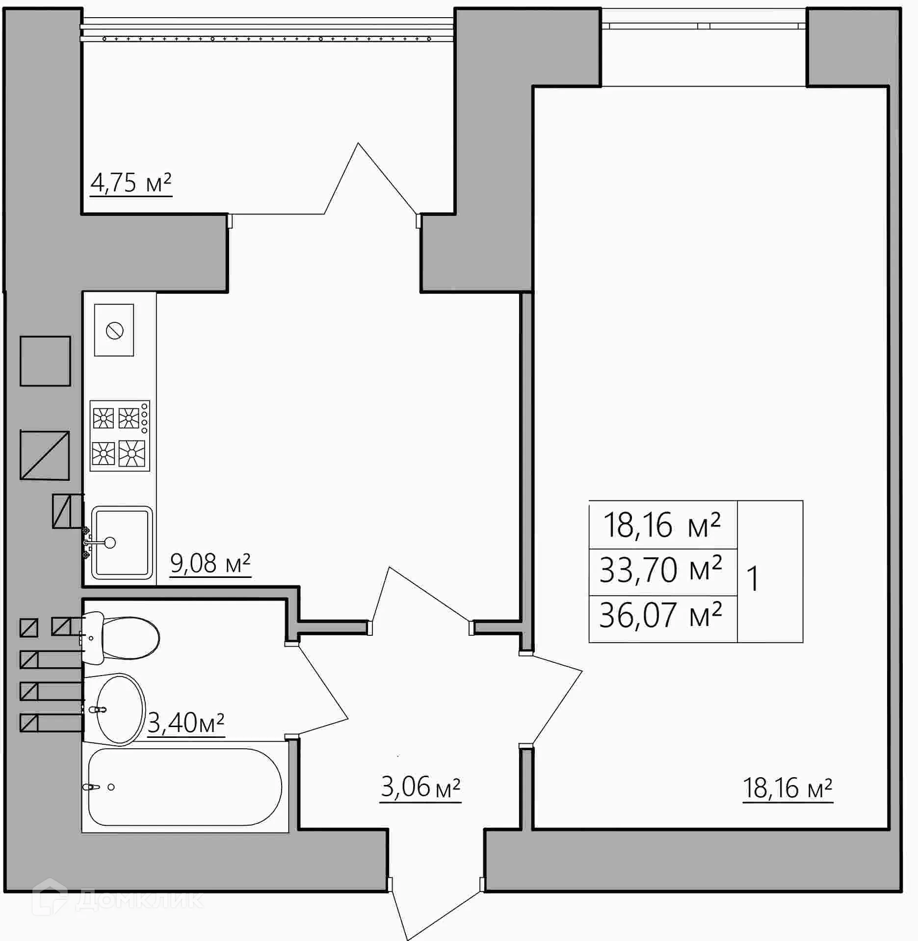 Фото квартиры в ЖК Мирный