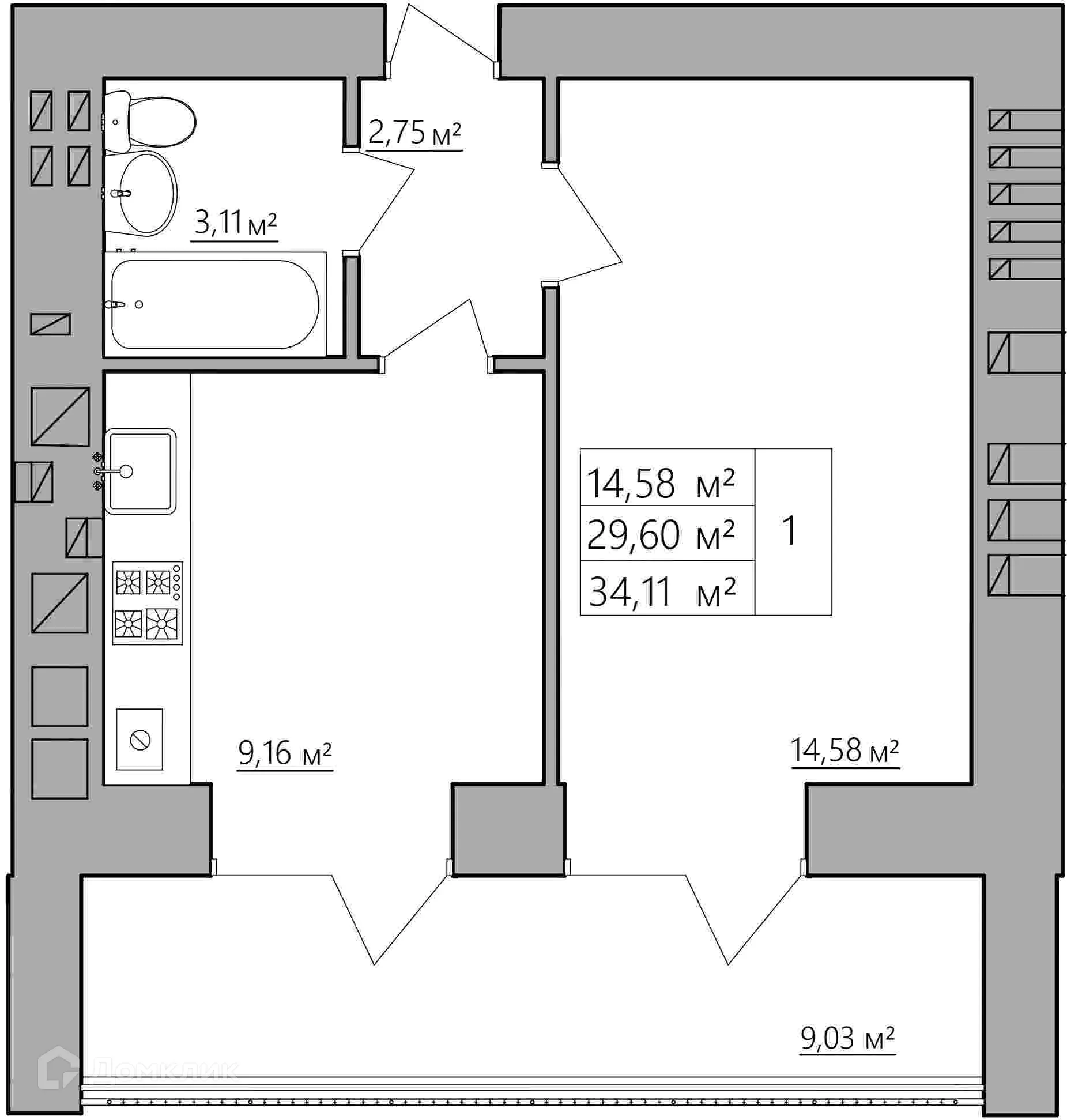 Фото квартиры в ЖК Мирный