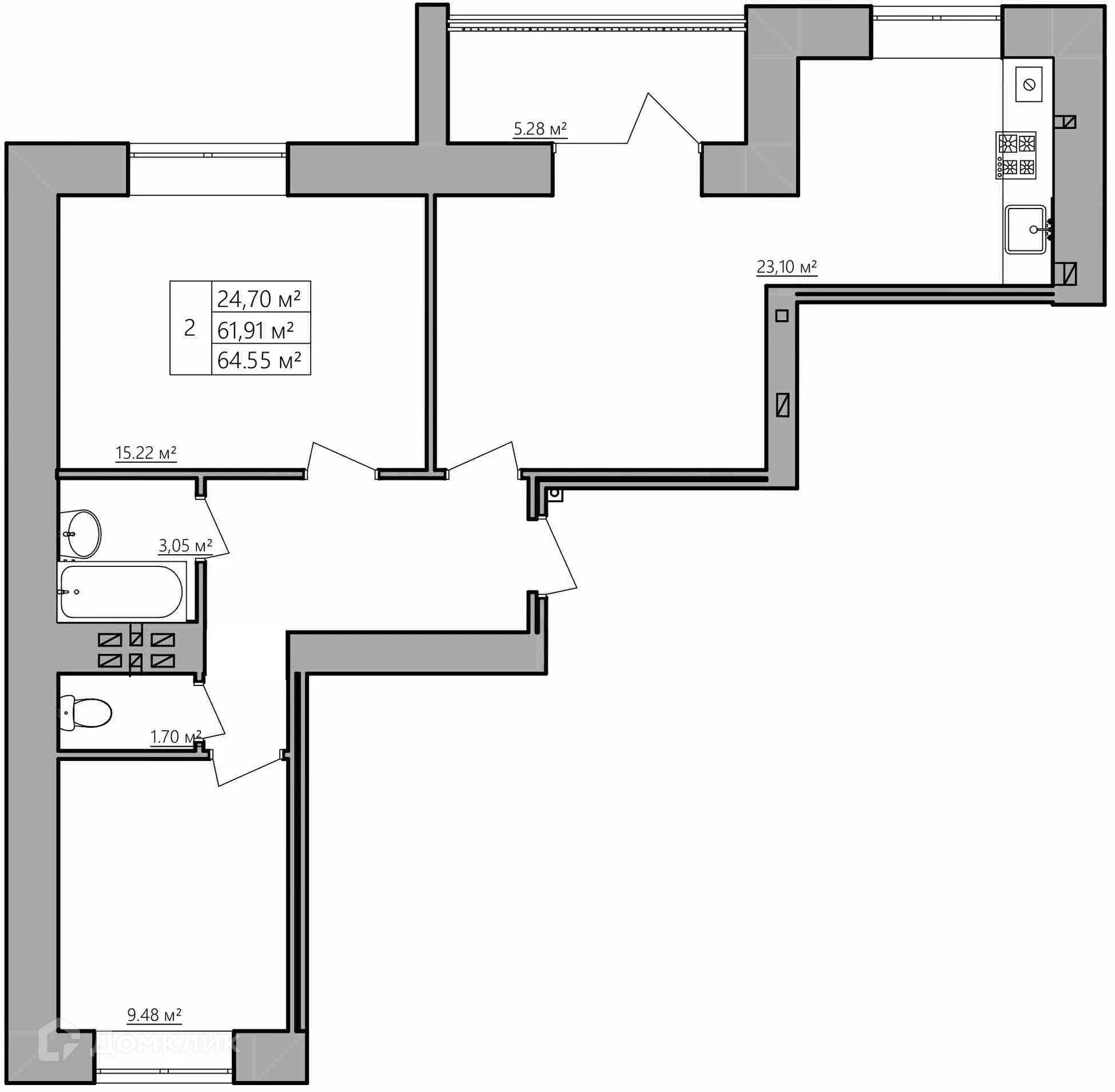 Фото квартиры в ЖК Мирный