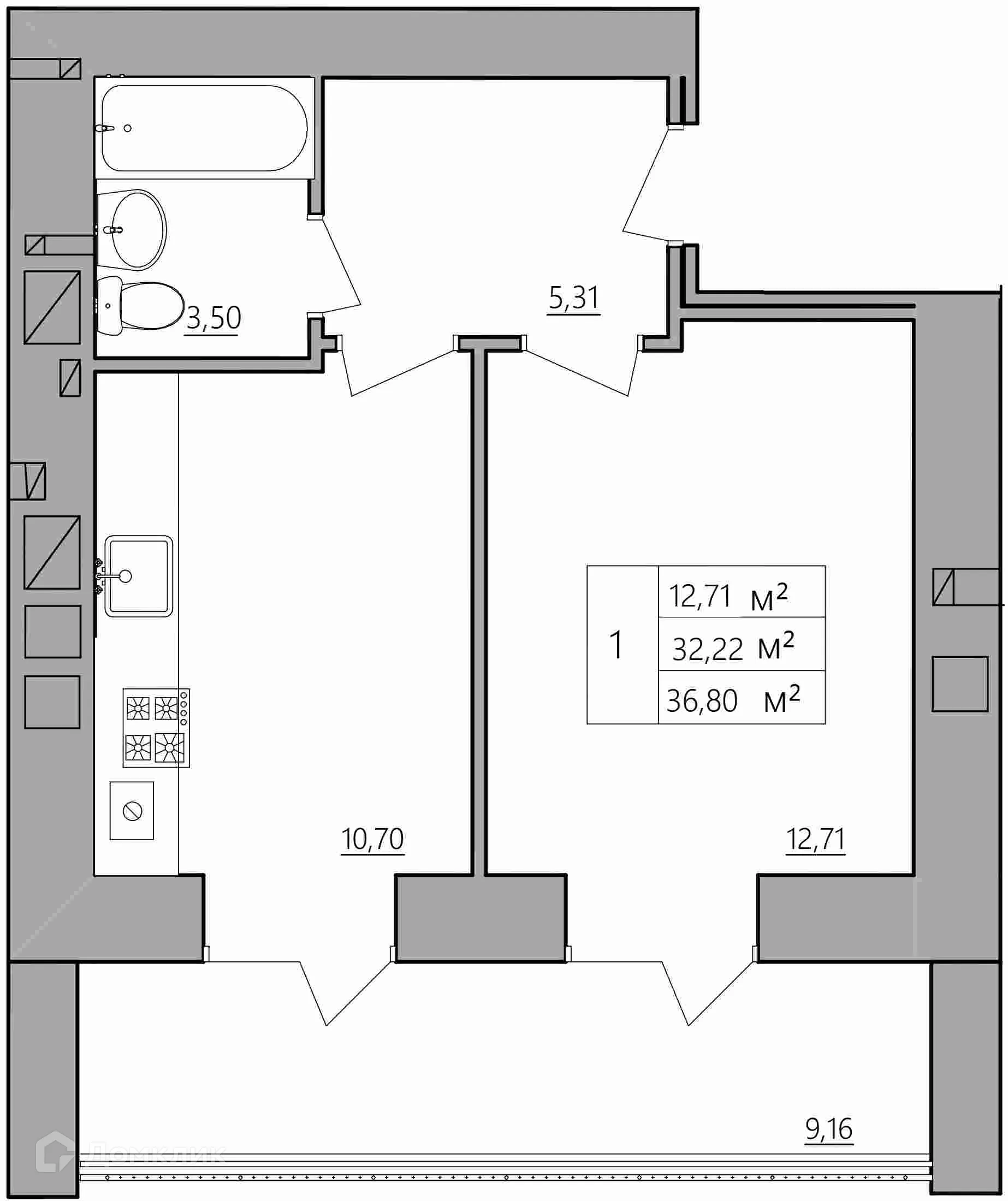 Фото квартиры в ЖК Мирный