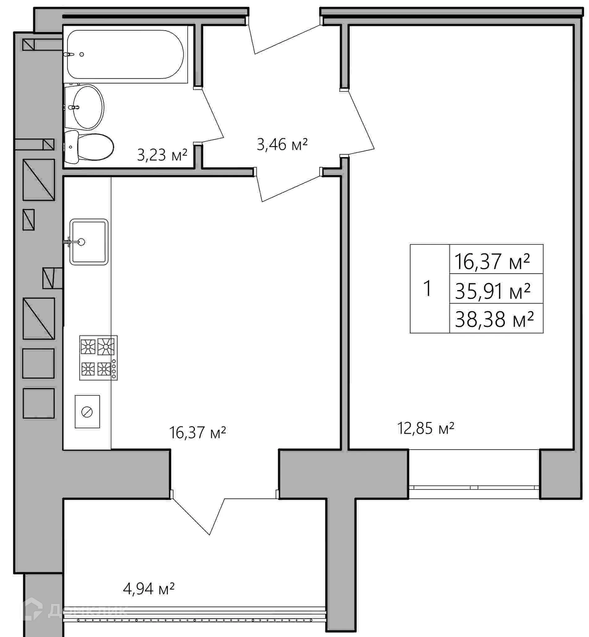 Фото квартиры в ЖК Мирный