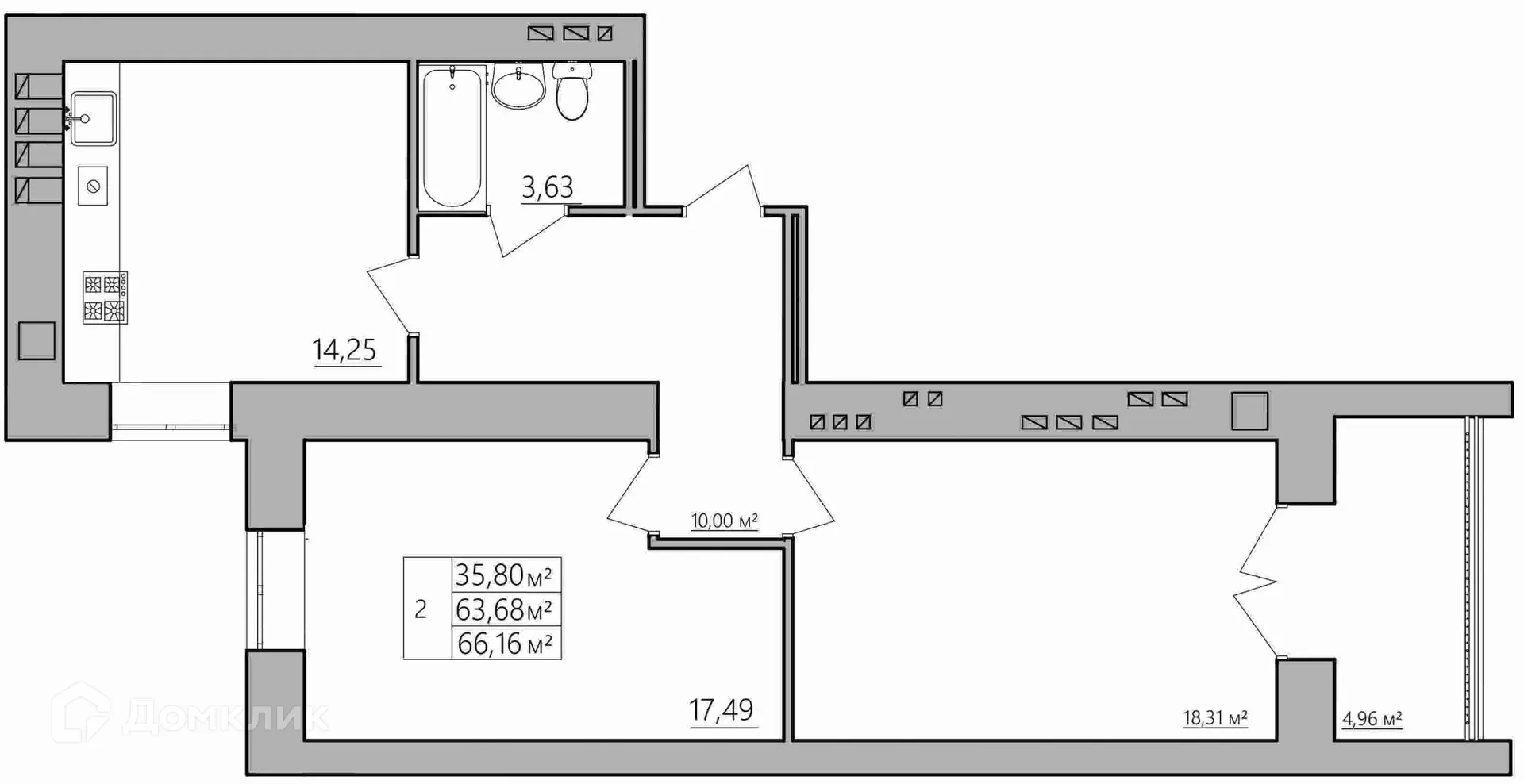Фото квартиры в ЖК Мирный