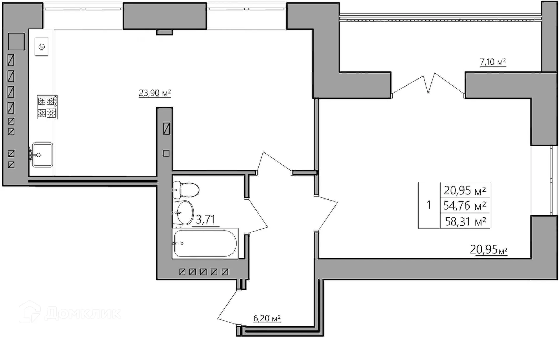 Фото квартиры в ЖК Мирный