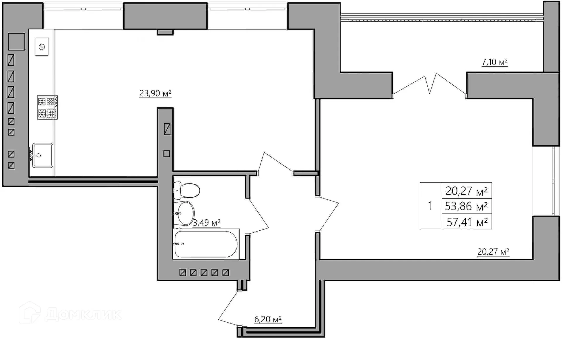 Фото квартиры в ЖК Мирный