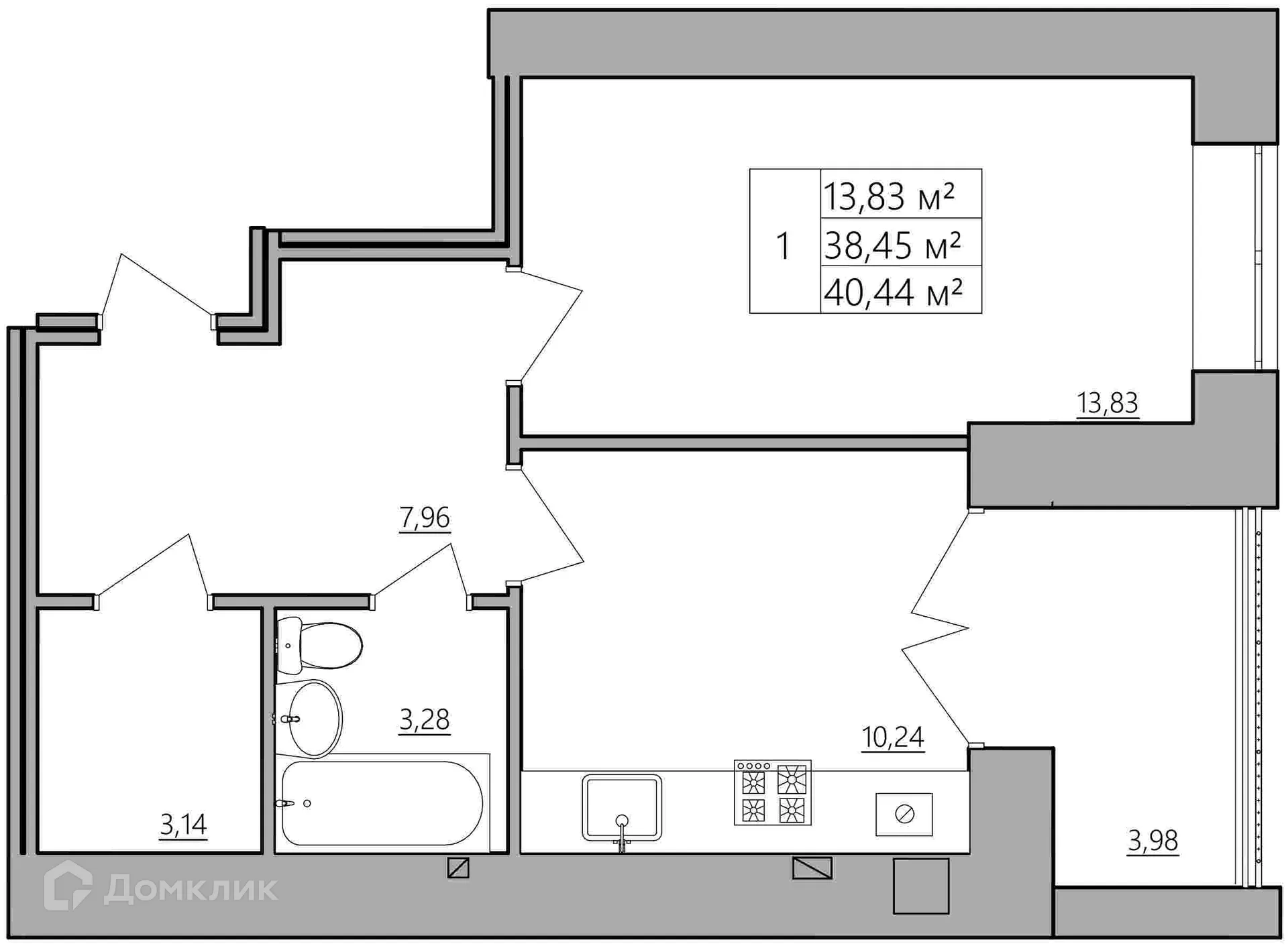 Фото квартиры в ЖК Мирный