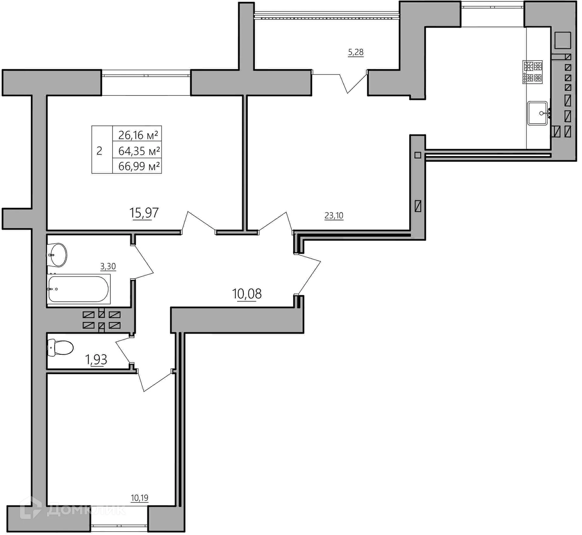 Фото квартиры в ЖК Мирный