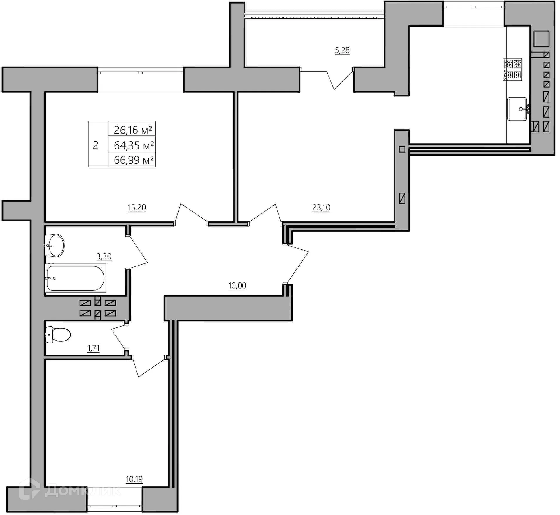 Фото квартиры в ЖК Мирный