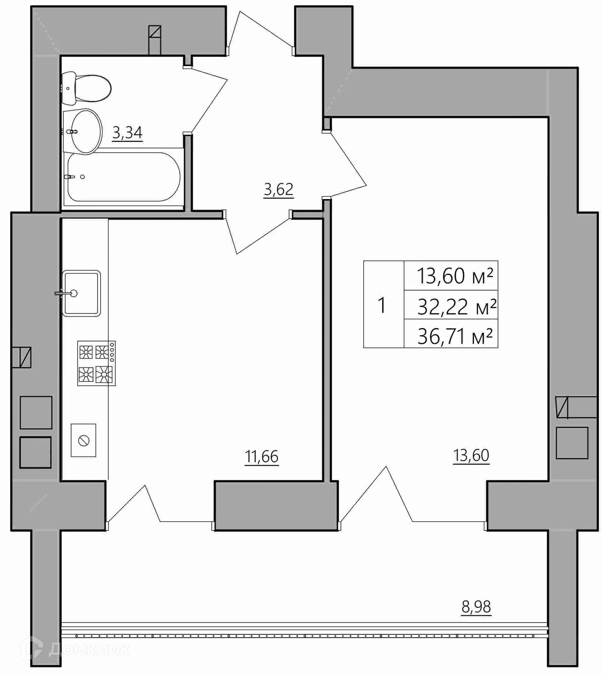 Фото квартиры в ЖК Мирный